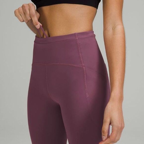 Lululemon Swift Speed High Rise Crop Vintage Plum 8 - Picture 7 of 8